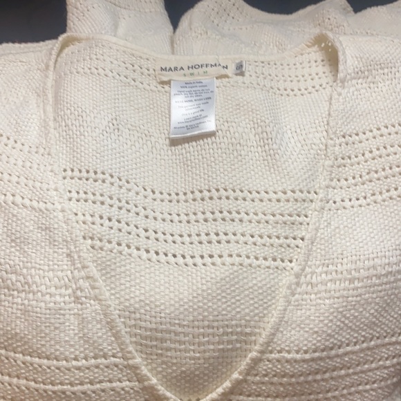 MARA HOFFMAN IVORY CROCHET SWIM COVER UP EUC (S) - Picture 5 of 8